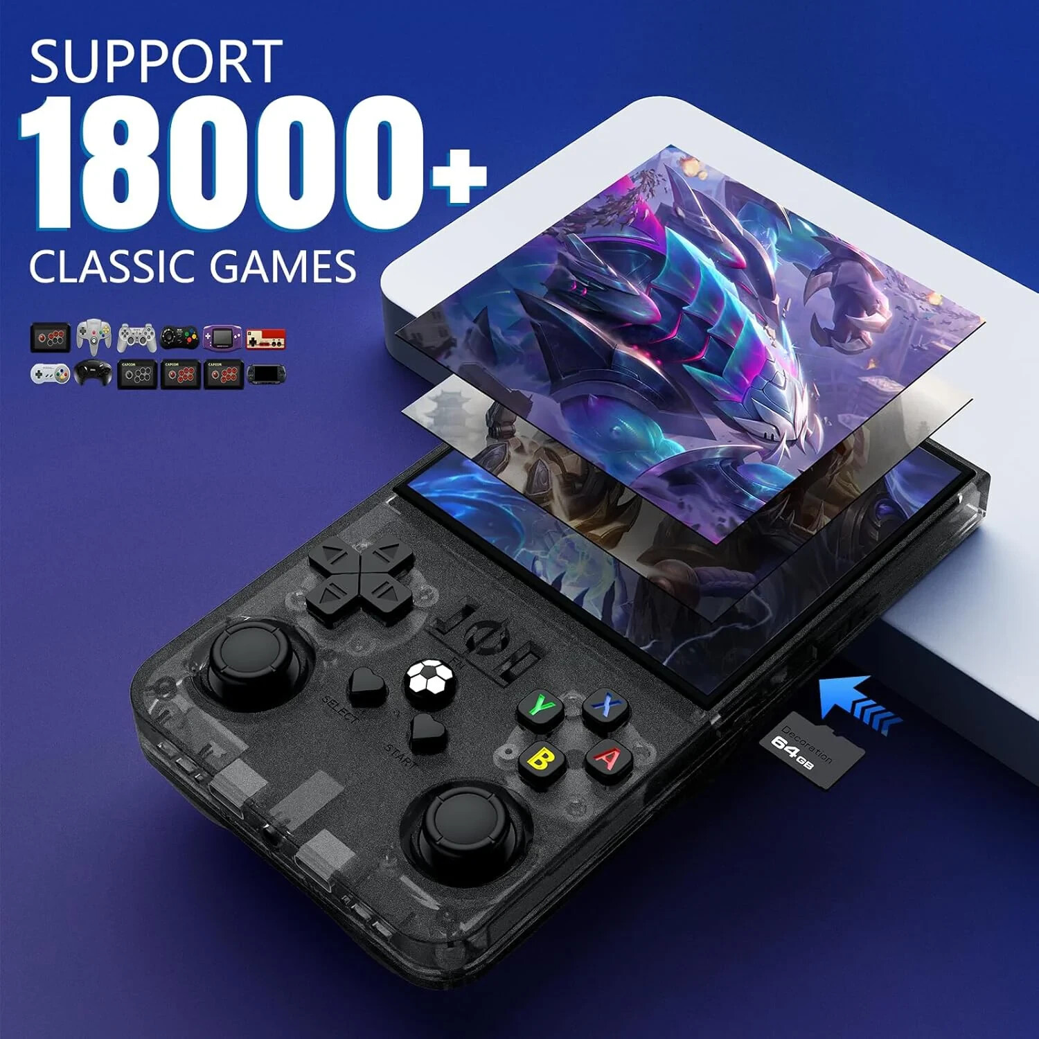 Portable Handheld Console with 4 in Display! R36 MAX 128GB