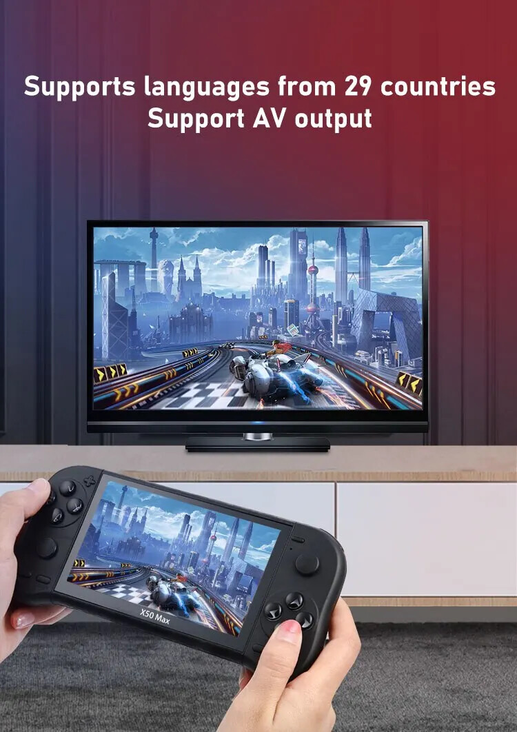 X50-MAX 5.1 Inch Handheld Console Support TV Portable Video Console Game Player