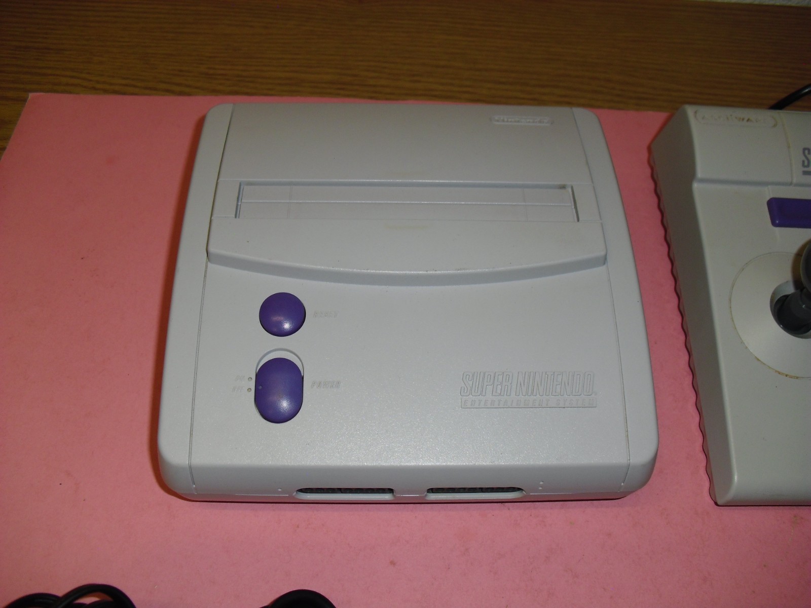 SNES Jr Mini system w/ Super Advantage Arcade Stick, 1 controller & 3 gms 101