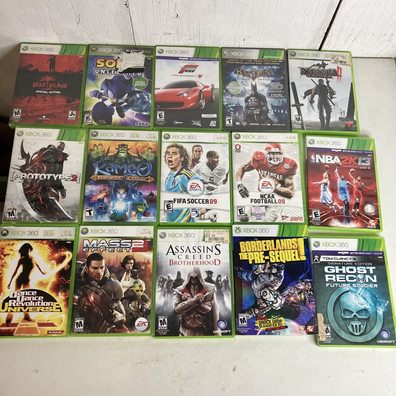 Microsoft Xbox 360 S 250GB 1439 Bundle 25 Games GTA IV HALO 3 MASS EFFECT DIABLO