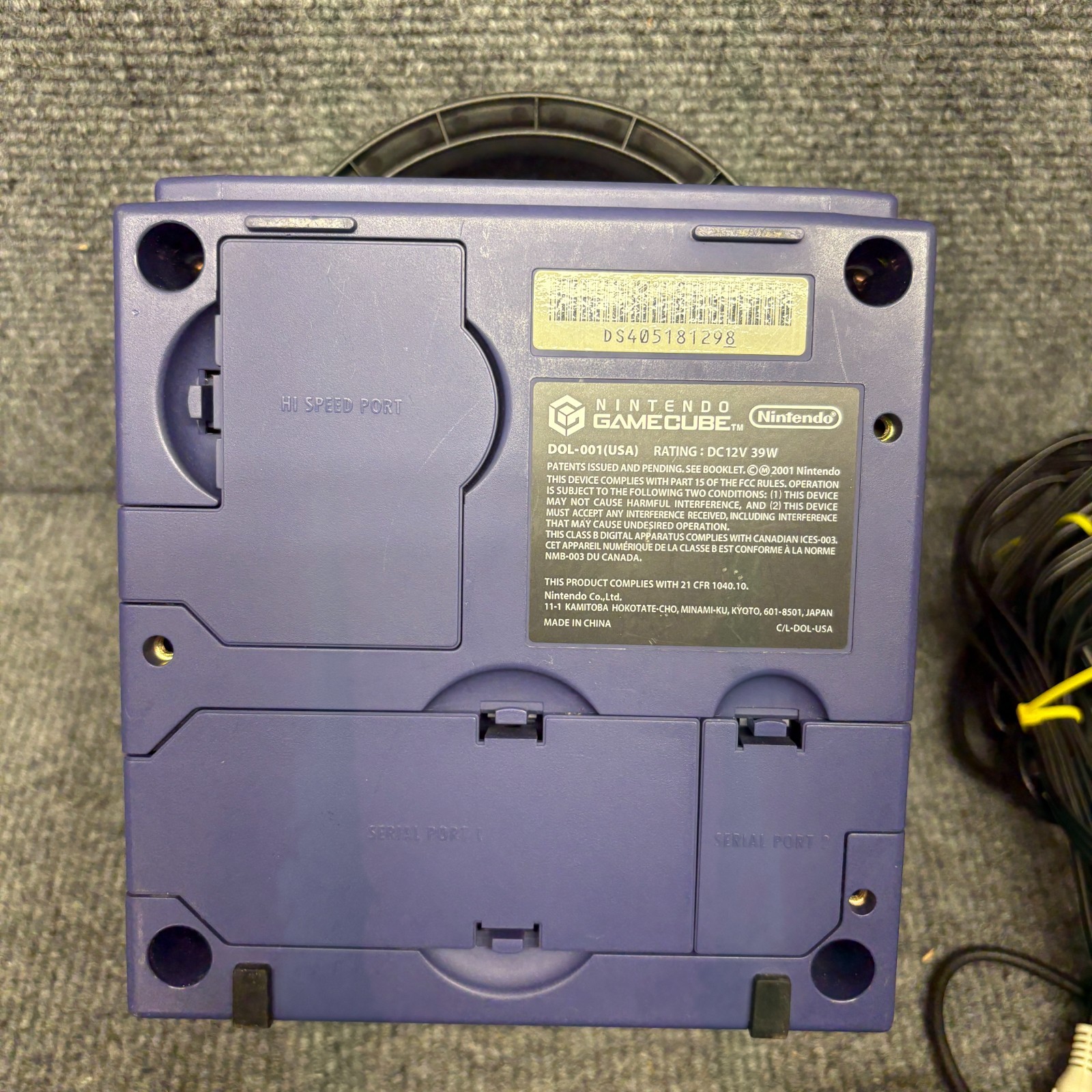 Nintendo GameCube DOL-001 Indigo System Console w/ Controller & Cords Tested