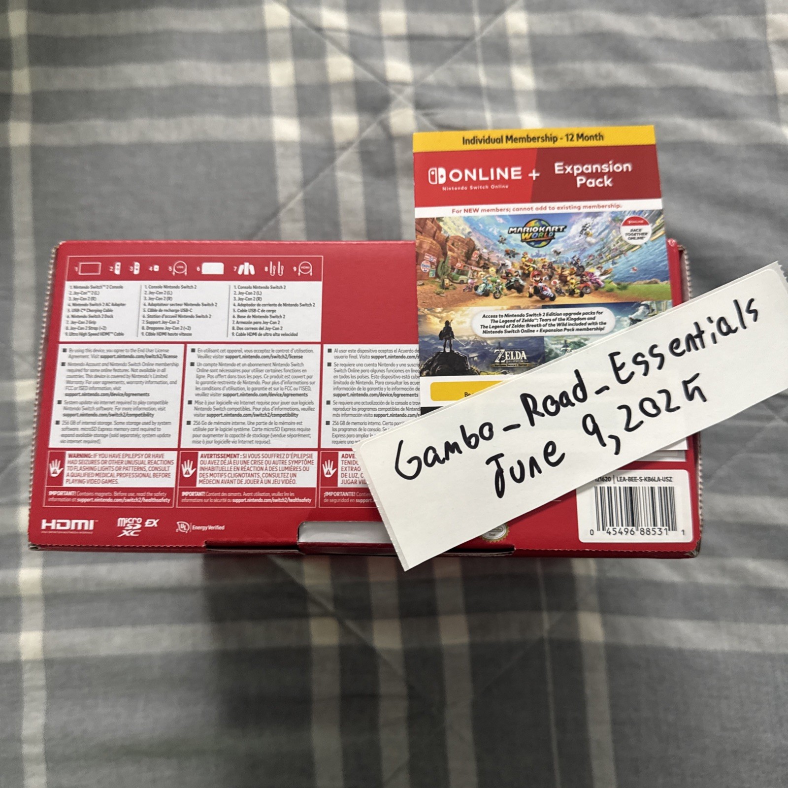 Nintendo Switch 2 Console + Mario Kart World + 12 mo NSO COSTCO BUNDLE | IN HAND