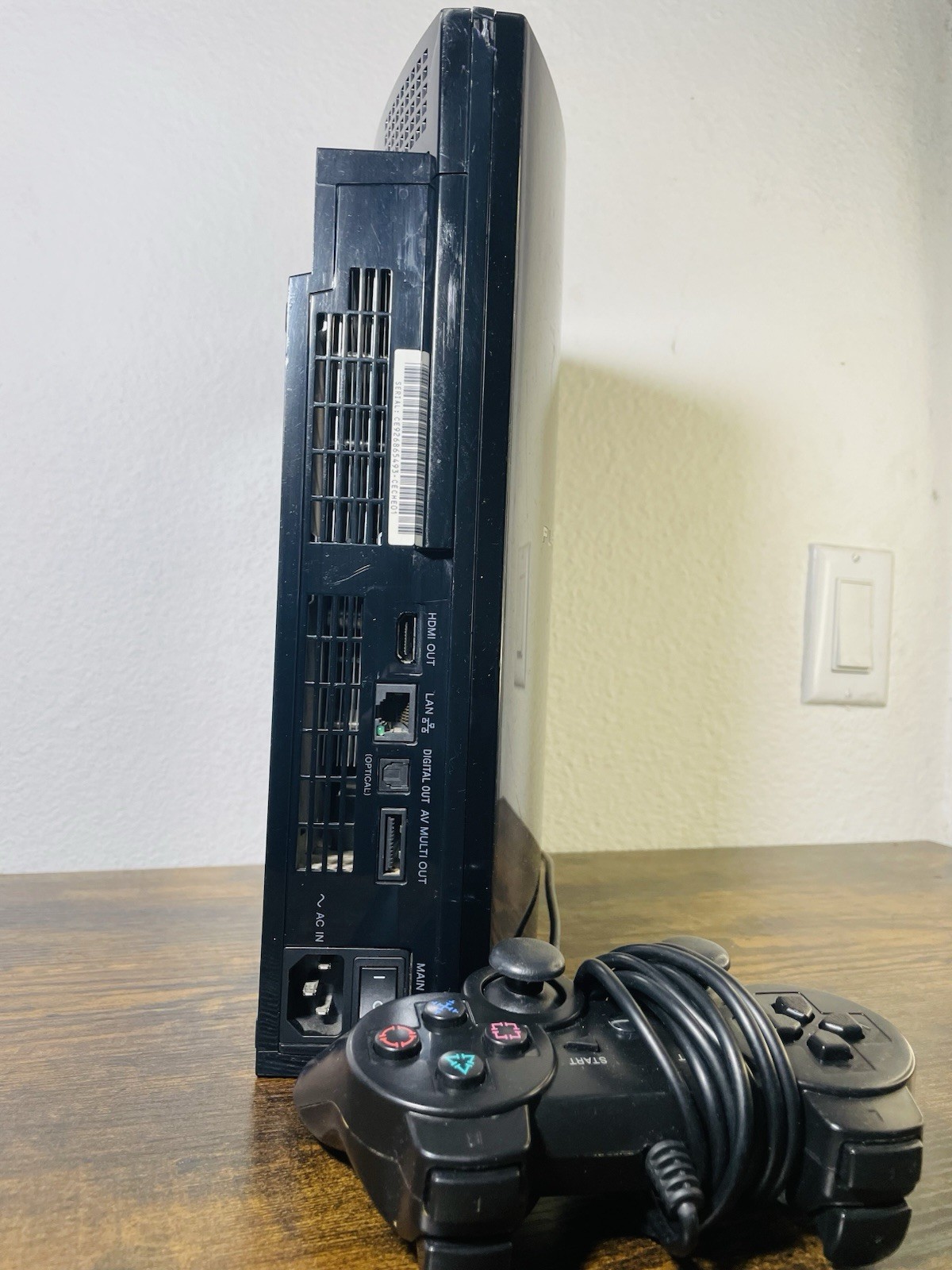 Sony PlayStation 3 PS3 Black Backwards Compatible 1080p HDMI YLOD FOR PARTS READ