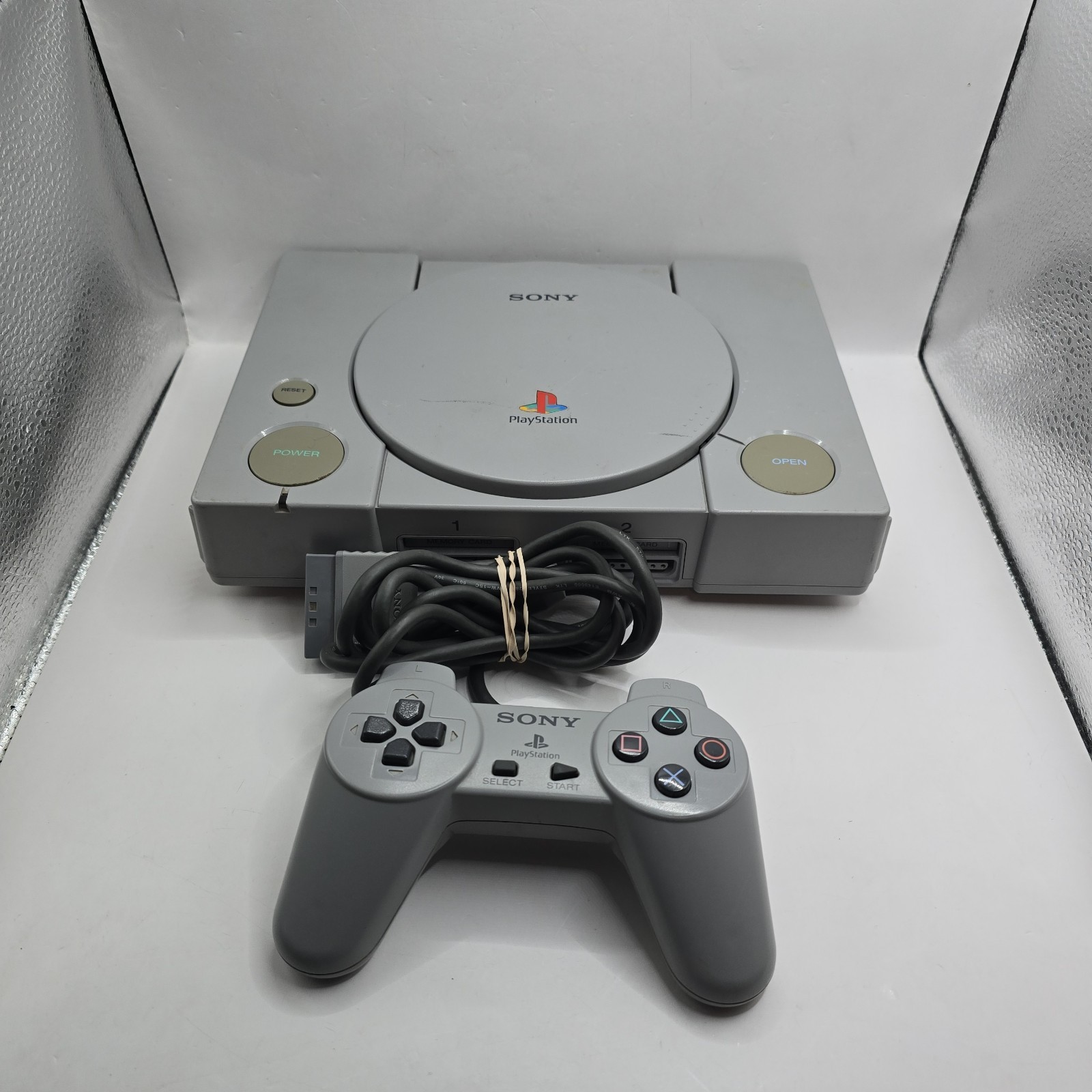 Sony PlayStation 1 SCPH-9001 Console + Original Controller & Cords – Tested PS1