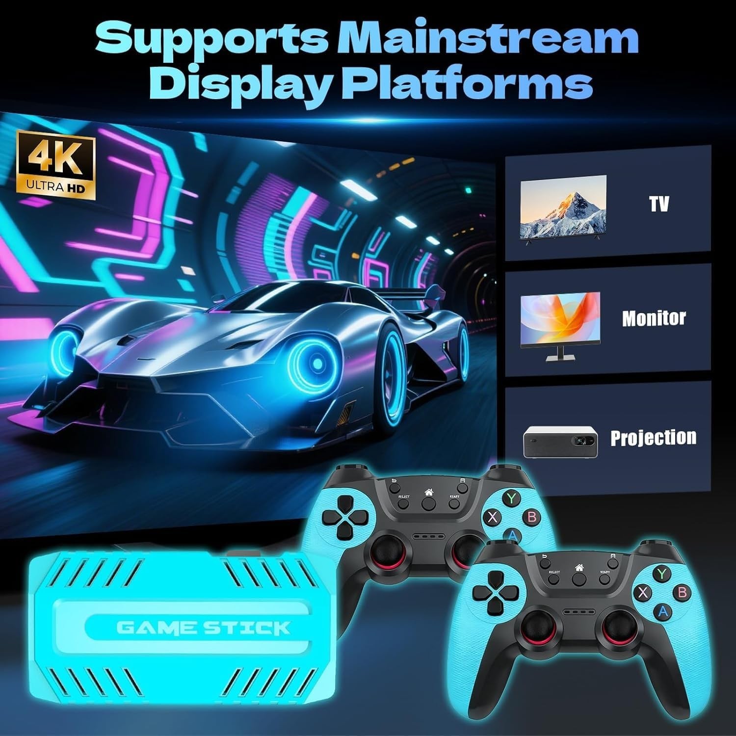 Wireless Retro Video Gaming Controller Console Built-in 50000+Games&40 Emulators