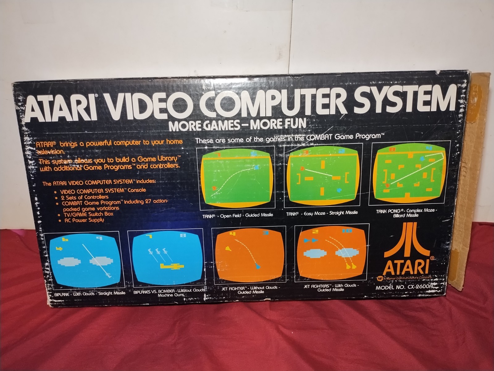 Atari 2600 VCS Console System in Box w Games Tested