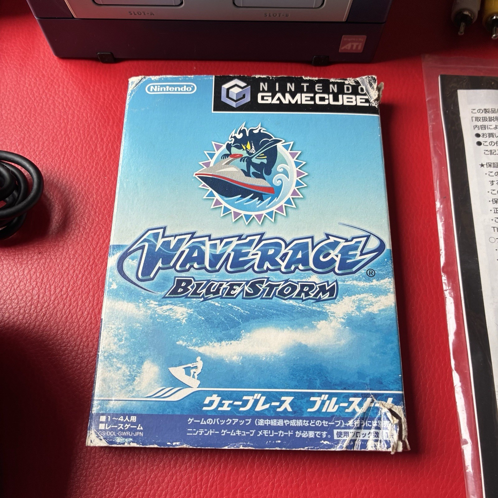 Nintendo Gamecube Bundle (Indigo) Complete in The Box w/ Wave Race Blue Storm