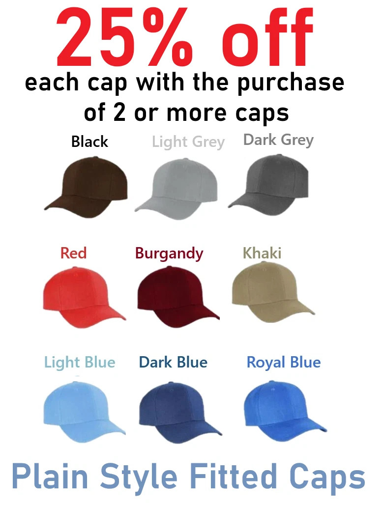 Plain Style Fitted Game Caps Select Color and Size See size chart in listing
