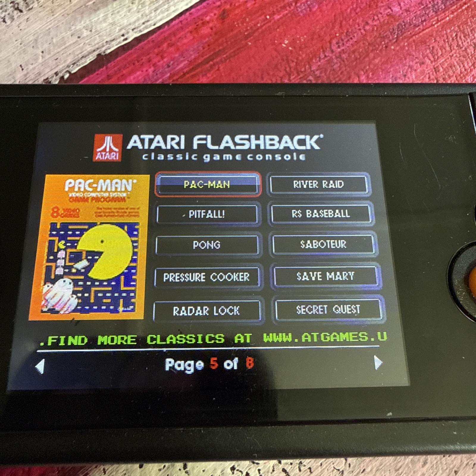 Atari Flashback Portable Handheld Game w/ 70 Preloaded Games Working –