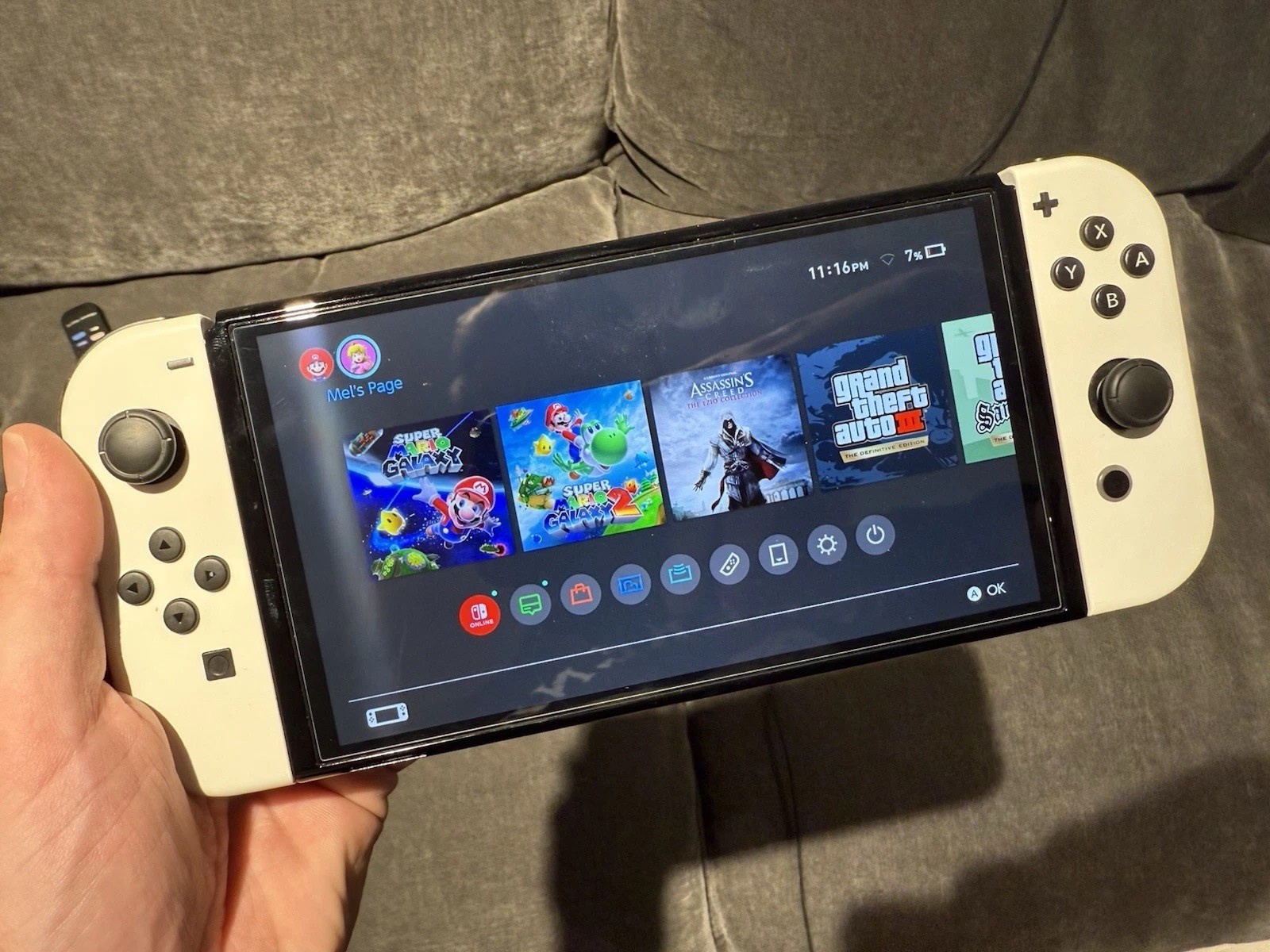 Nintendo Switch OLED Bundle with Original Dock, Box, and Accessories