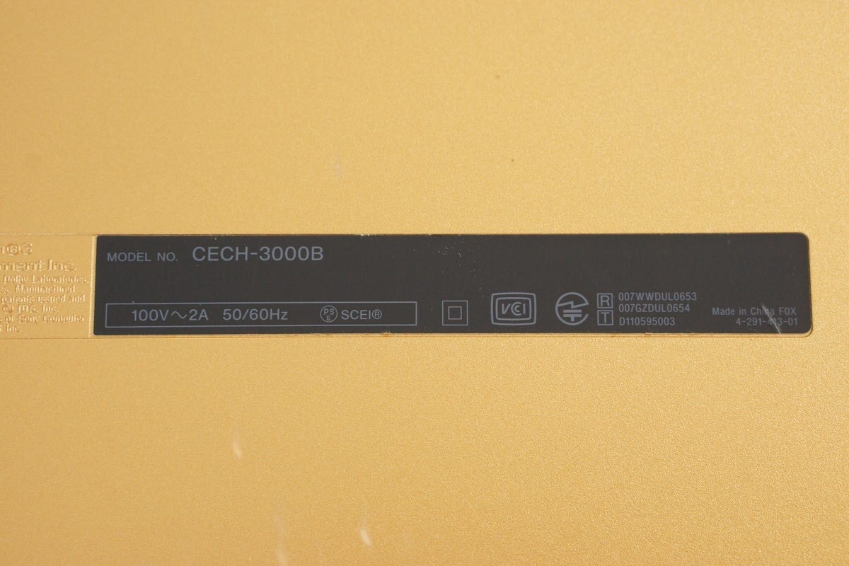 PS3 Playstation3 ONE PIECE GOLD Console CECH-3000B 320GB Tested System 68
