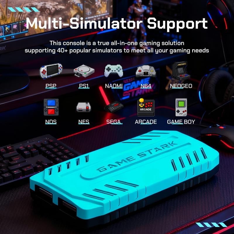 Wireless Retro Video Gaming Controller Console Built-in 50000+Games&40 Emulators
