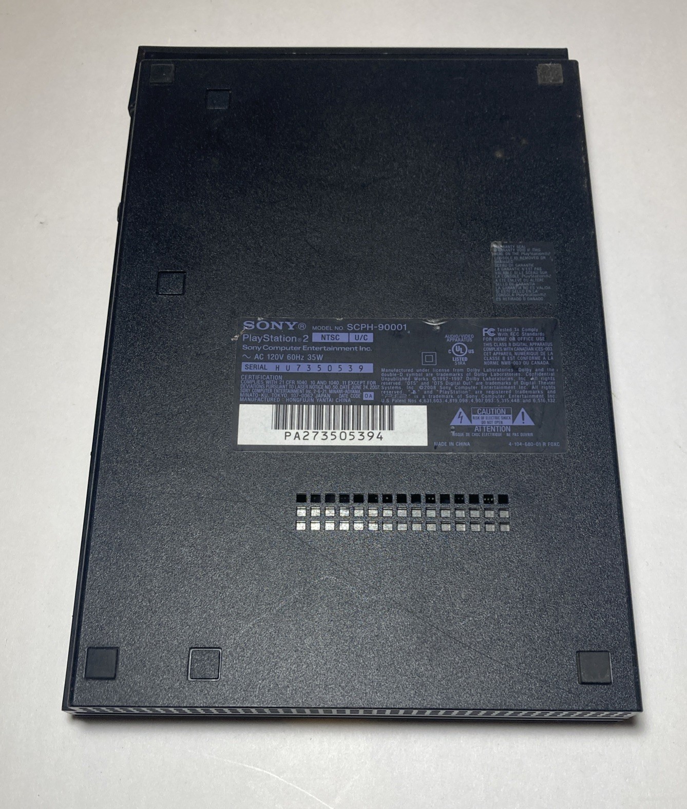 Ps2 Slim SCPH-90001 Console Only Black Tested & Plays Games But Shell Is Broken