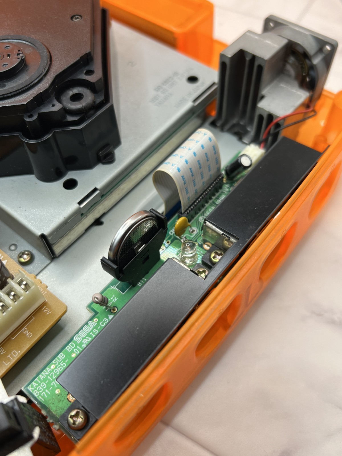 Sega Dreamcast Clear Orange Skeleton Console VA0 Japan – New Battery & Fuse – JP