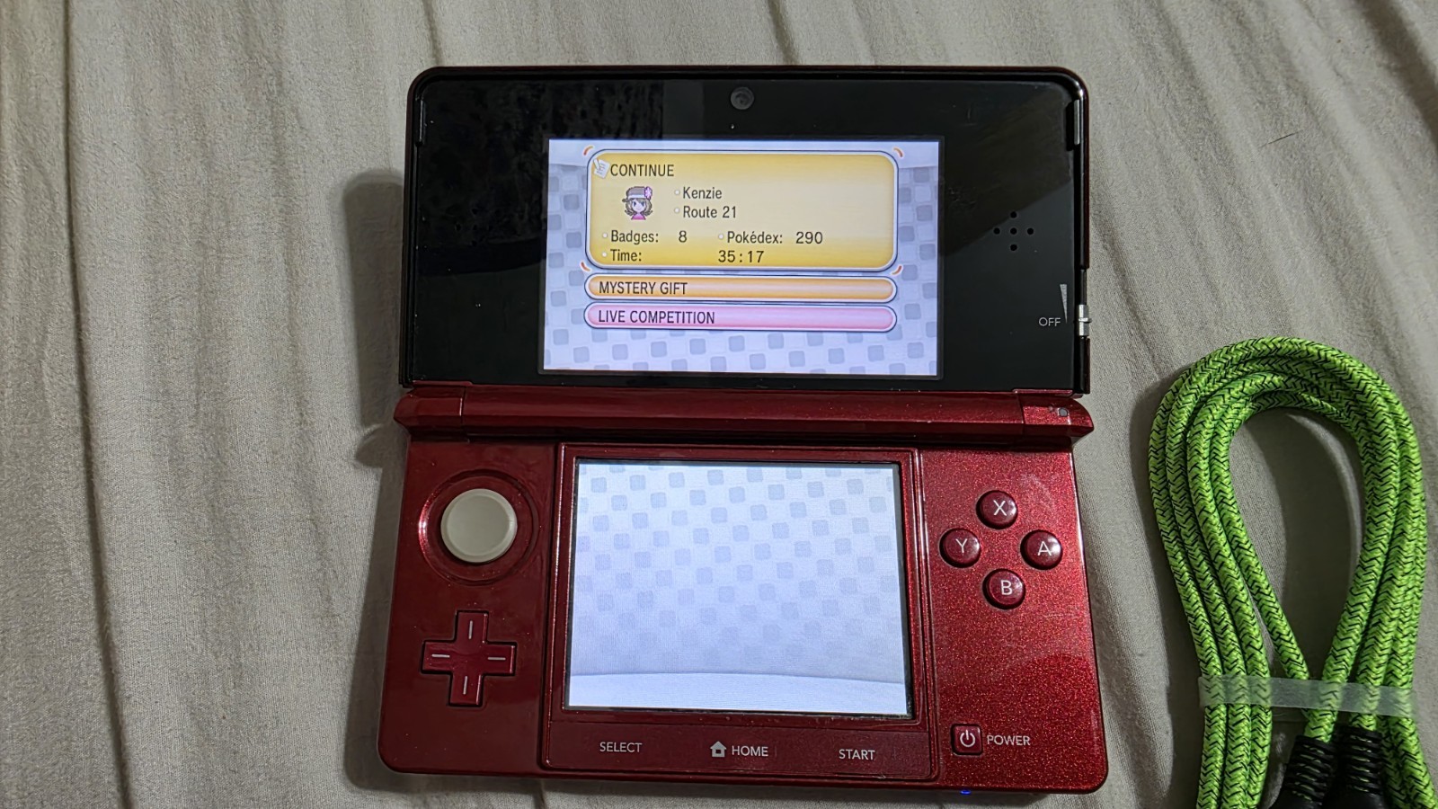 Nintendo 3DS Handheld System – USBC Charge Port – Flame Red