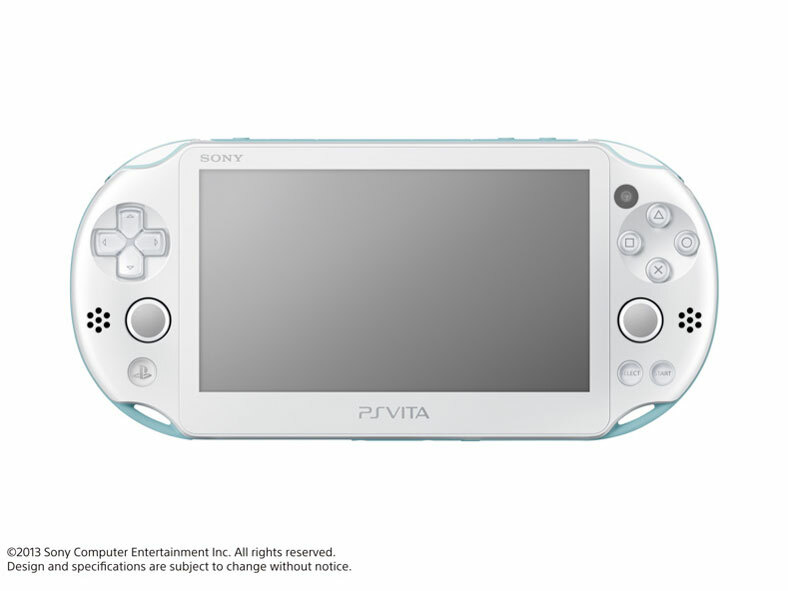 USED PS Playstation vita Wi-Fi model LIGHT BLUE WHITE PCH-2000 ZA14 only console