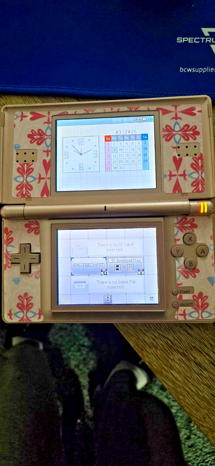 Official Nintendo DS Lite Metallic Pink *Works*-No Charger Cord (Loose Hinge)