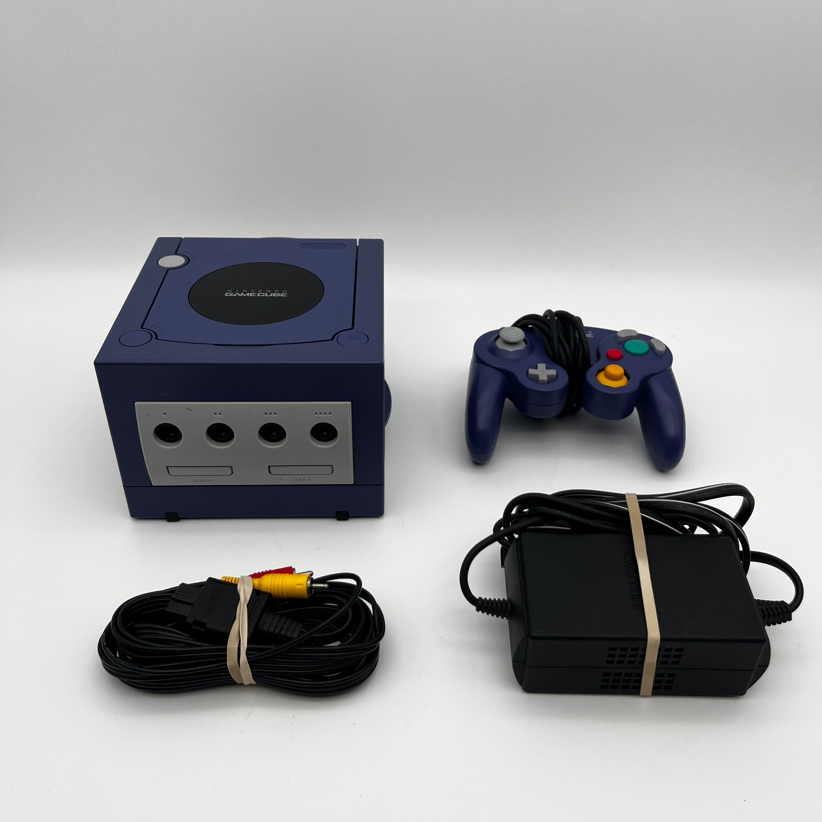 Nintendo GameCube Indigo Console DOL-001 System with Controller Power AV