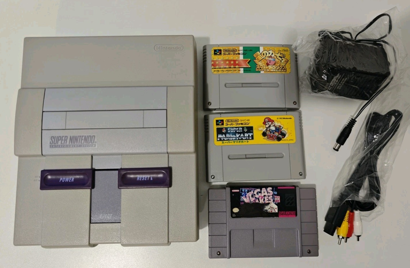 Super Nintendo SNES, Deep Cleaned, Recapped, Tested, 3 Games Included