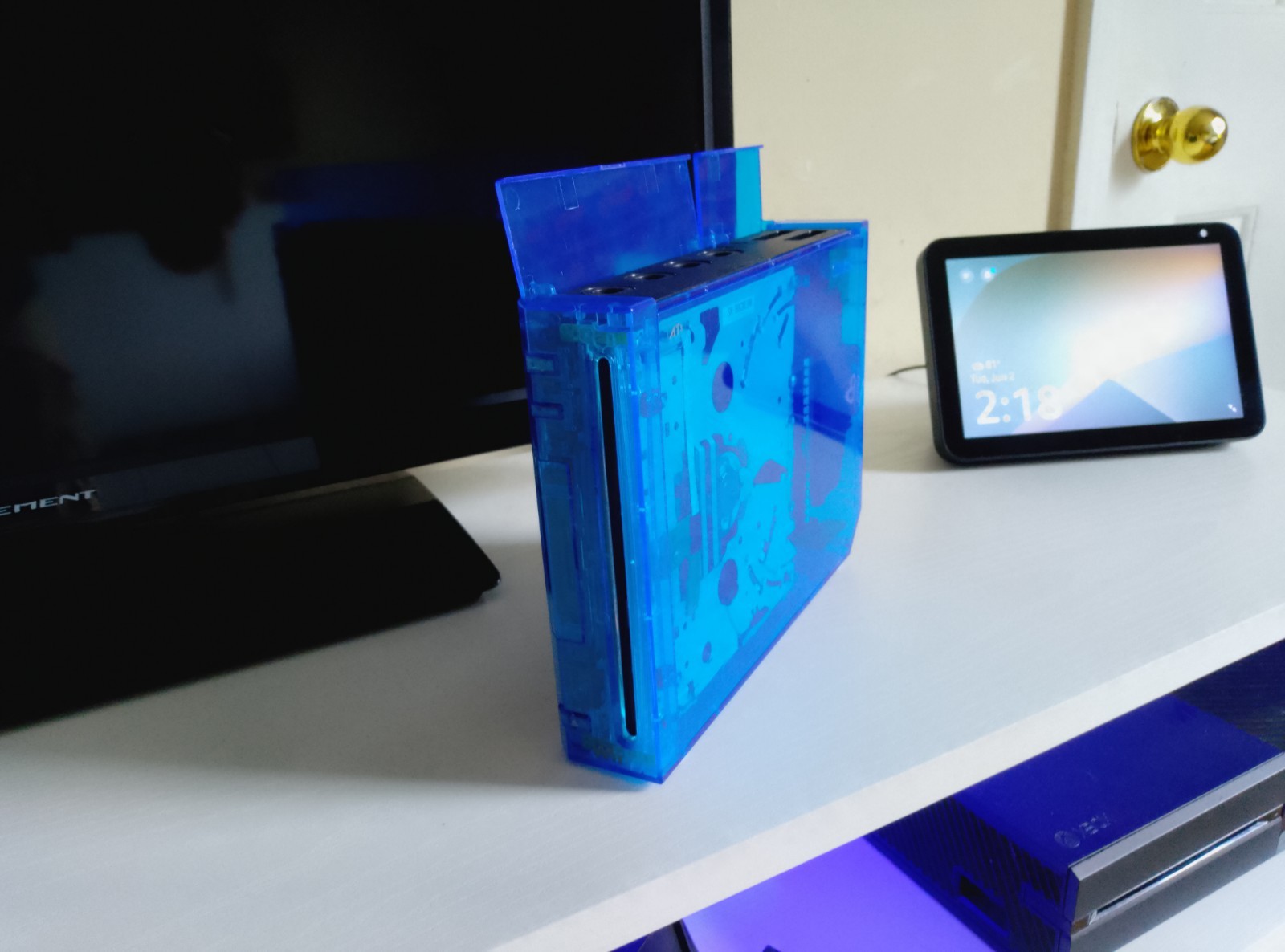 Custom Transparent Blue Wii Console Nintendo Wii Custom Wii Tested Working
