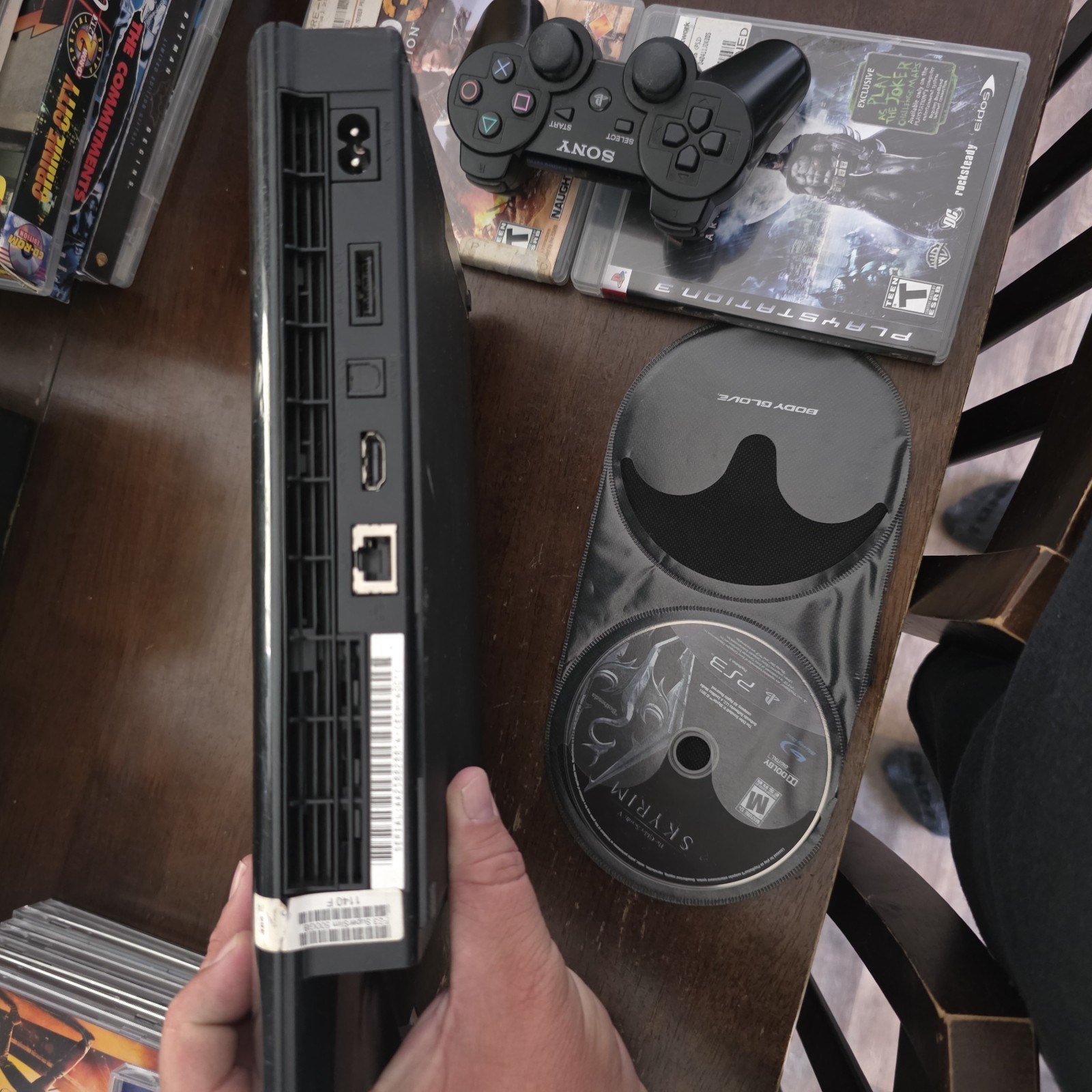 PS3 SUPER SLIM 500G / 1 CONTROLLER / 3 GAMES / NO CABLES tested works