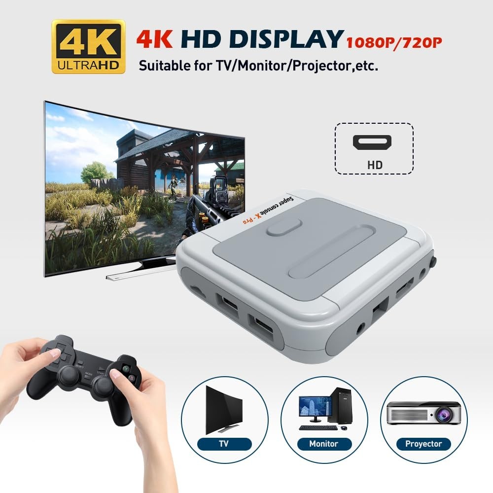 Super Console X PRO: Dual System Retro Gaming with 5 Player Multiplayer Action