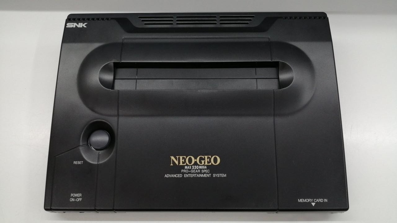 SNK Neo Geo Neogeo AES ROM Console System with Stick Controller Tested