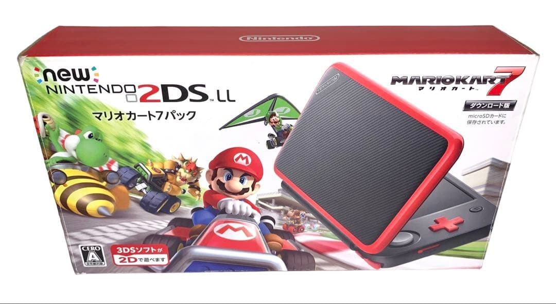 NINTENDO New 2DS LL Mario Kart 7 Console Stylus w/Box From Japan Tested