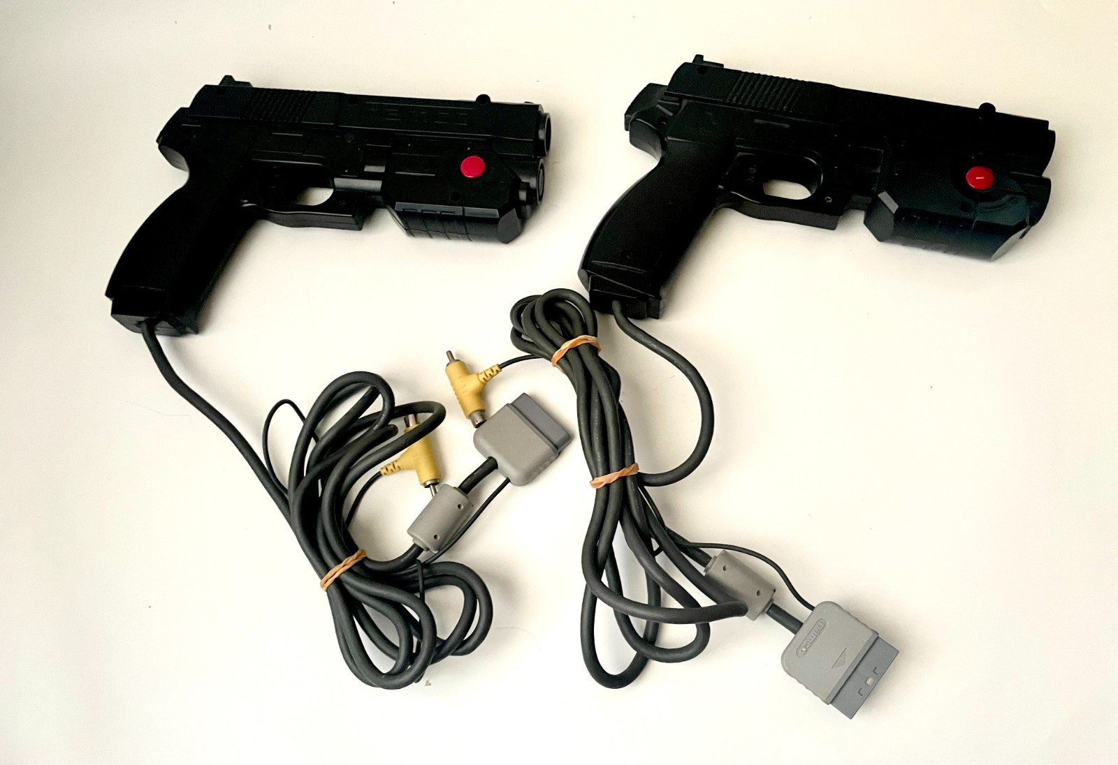 Namco GunCon NPC-103 + Time Crisis PS1 SLPS-00635 Light Gun Controller Set Japan
