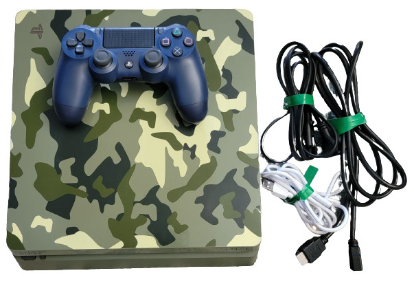 Sony PlayStation 4 Slim (PS4 Slim) – 1TB – Green Camouflage Gaming Console GREAT