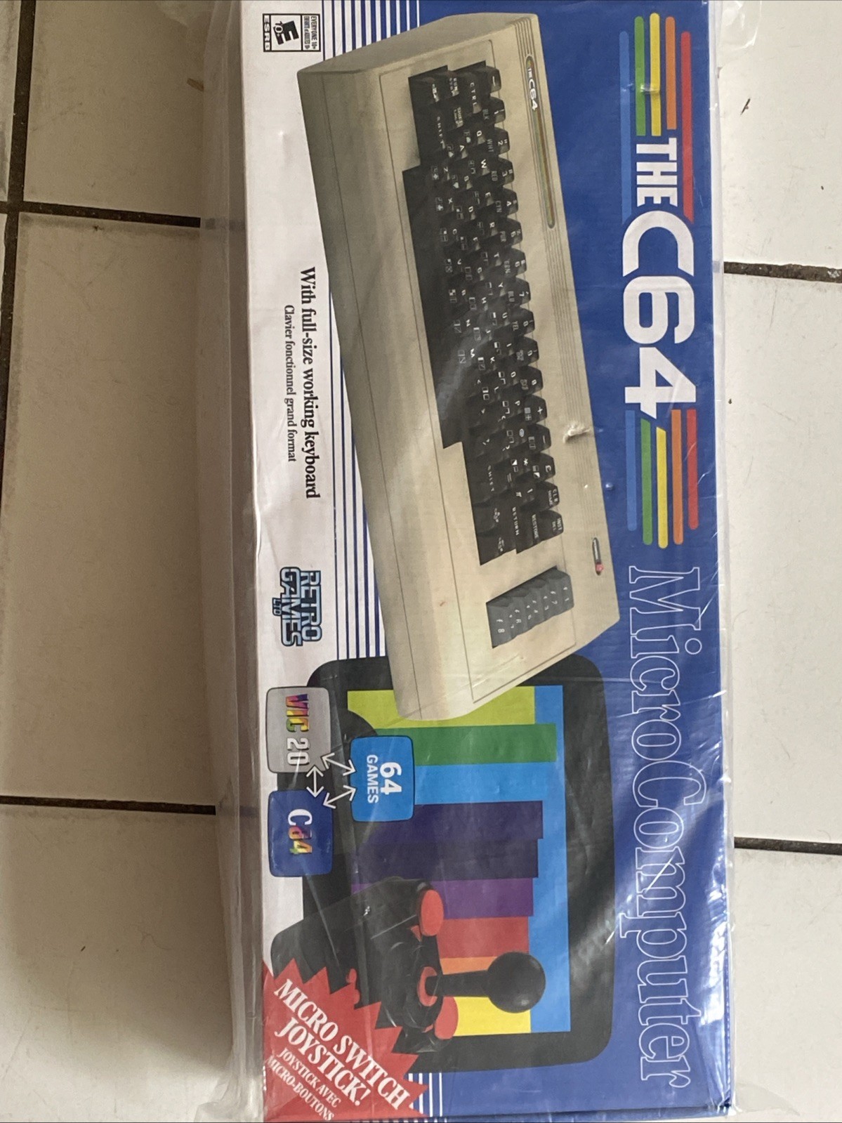 The C64 Mini Retro Console with 64 Built-In Games and Joystick