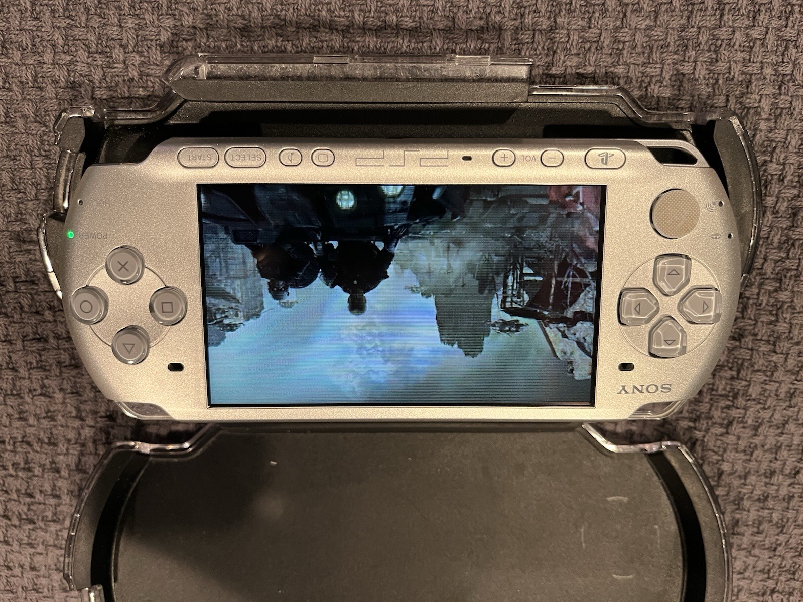 Sony PSP 3000 Slim Silver Huge Bundle W/games, Movies , Hard Case & more