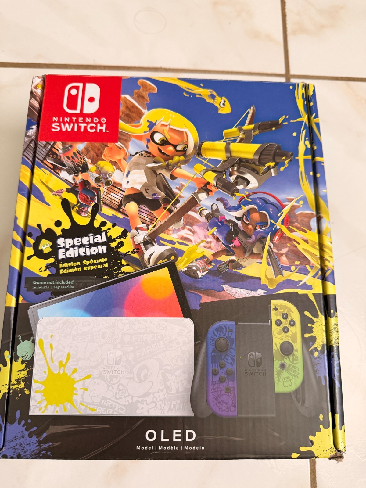 Nintendo Switch OLED Splatoon 3 Special Edition Console + Mario Kart 8 Deluxe