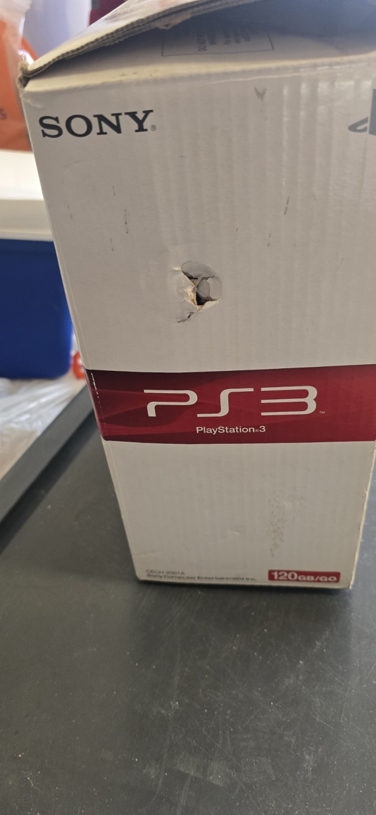 Sony PlayStation 3 Black slim. Model number CECH-2001A