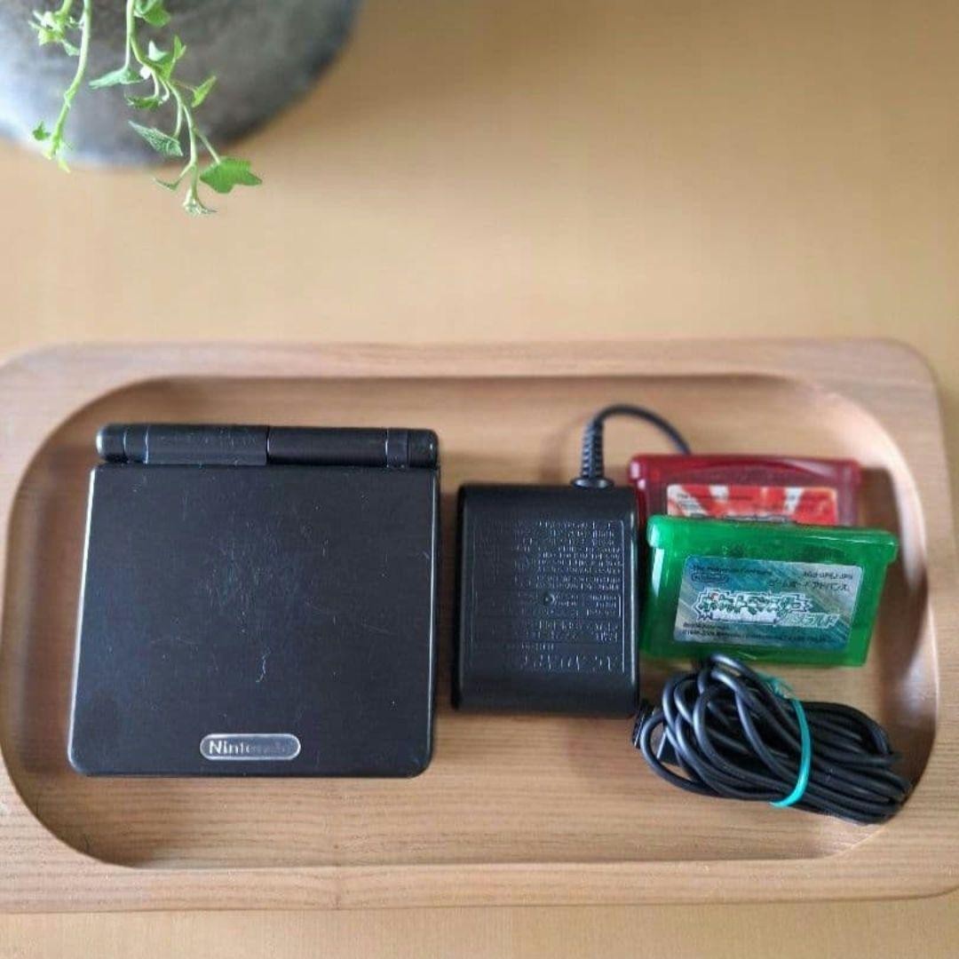Game Boy Advance SP Console + Game Software: Pokémon Emerald X Ruby