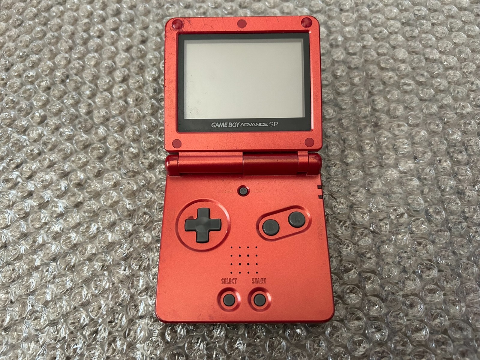 *READ* Nintendo Game Boy Advance SP Handheld System – Flame Red GBA Console