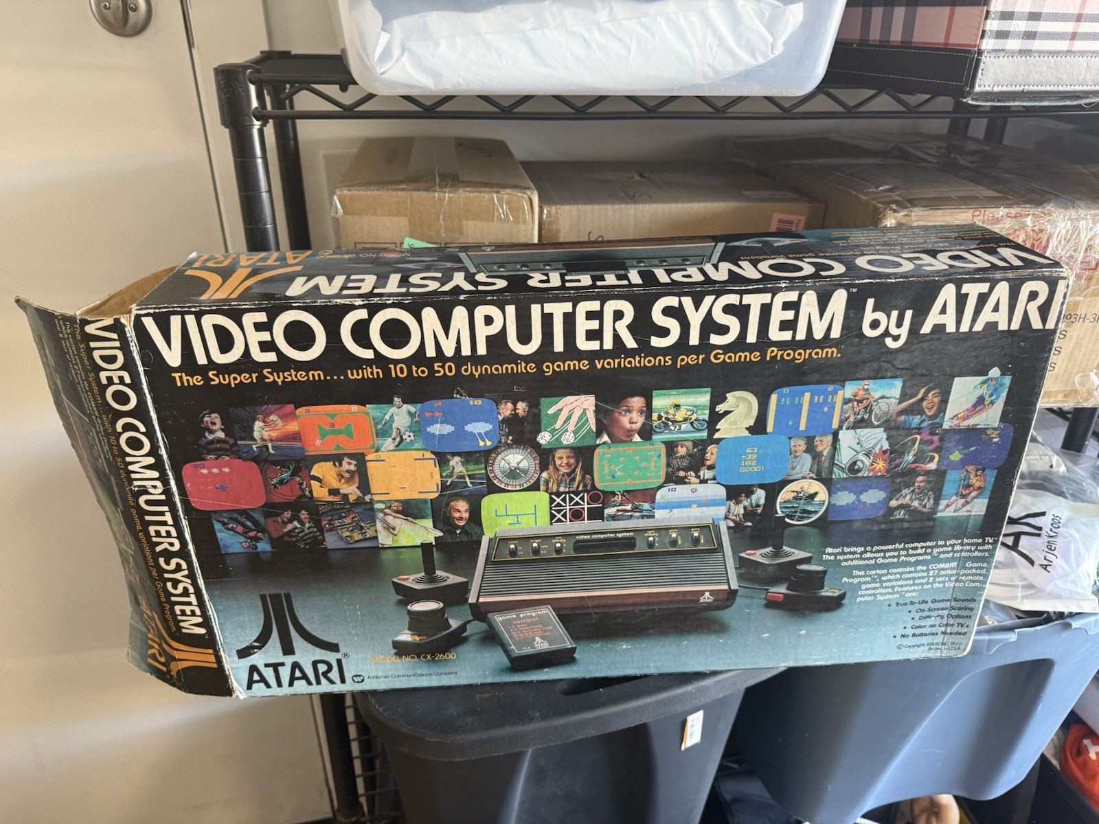 Atari CX-2600 Video Game Console w/ Original Box ~ 4 Joysticks 1977 ~ Manuel