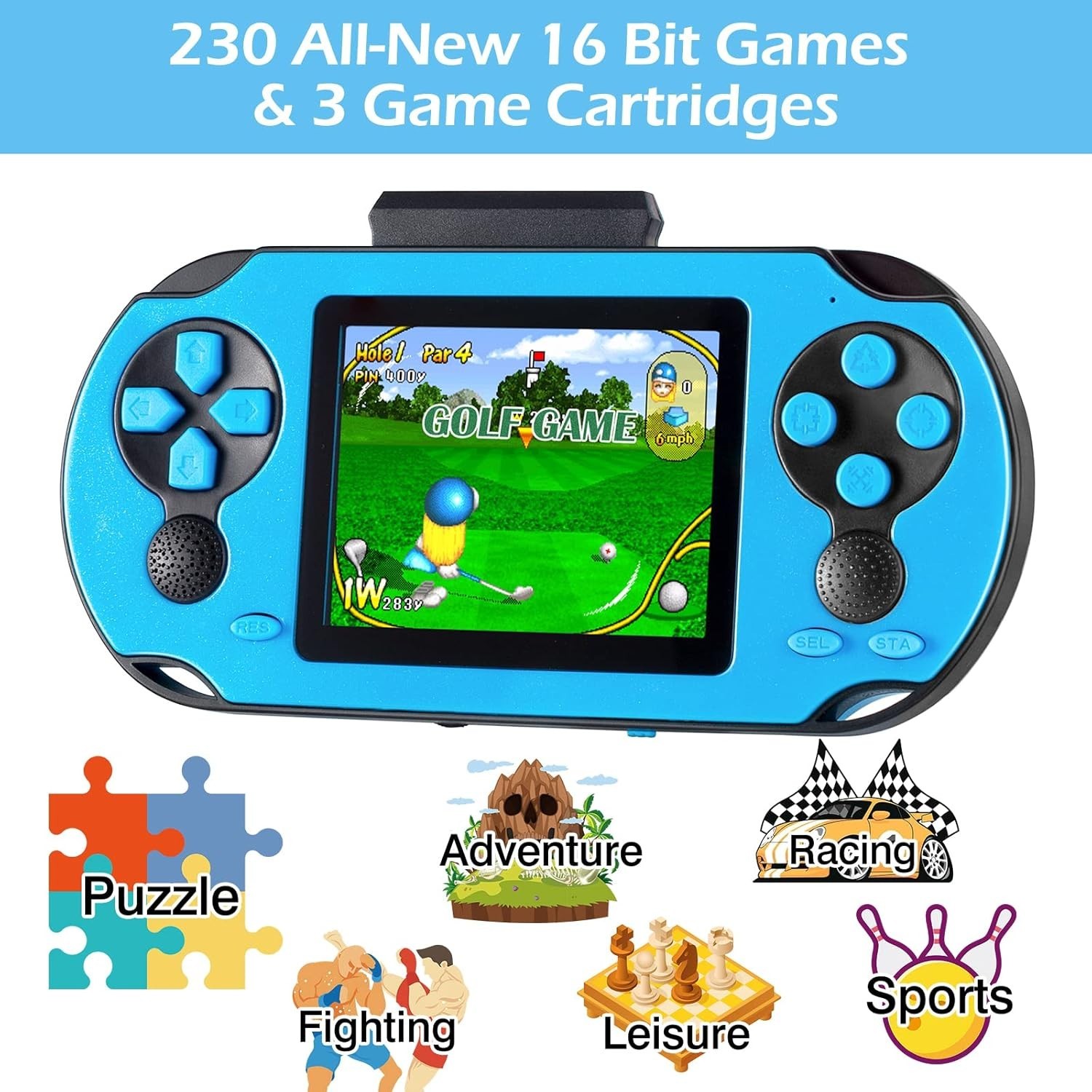 Durable Handheld Game Console – 230 Classic Retro Games & 5-Hour Battery Life