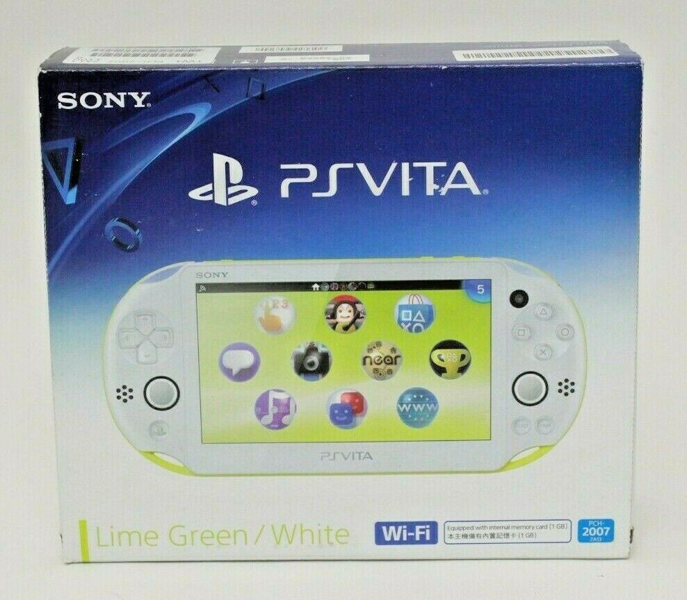 Sony PlayStaion Vita Lime Green White PCH-2007 Complete In Box Import NA SELLER