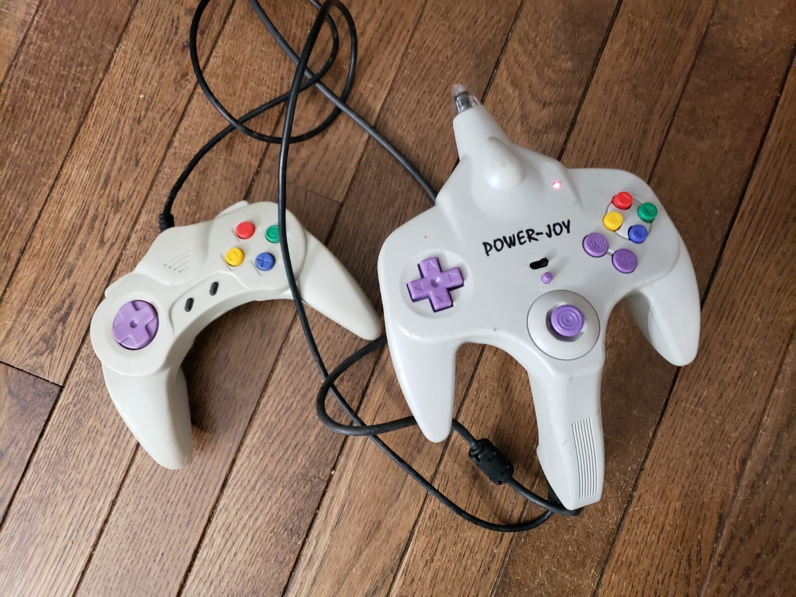 Power-Joy Game Plug & Play 2 Controllers Cartridge PJ-008 Ac Adapter Set TESTED