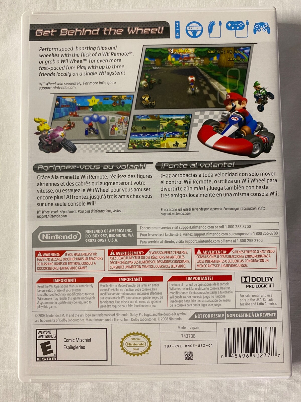 Nintendo Wii Mini Console Bundle – Original Box With Mario Kart Tested Clean