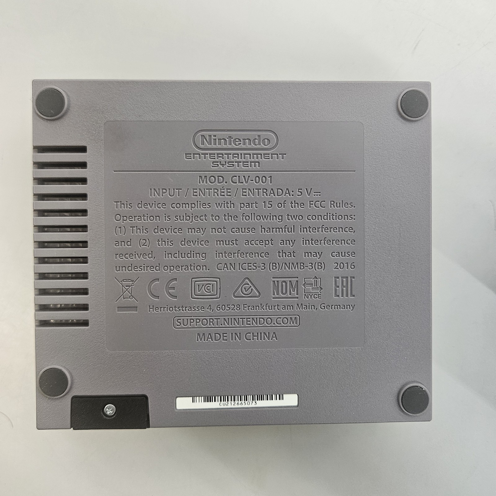 Nintendo NES Classic Edition Mini Console Gray HDMI 720p w Controller AC Adapter