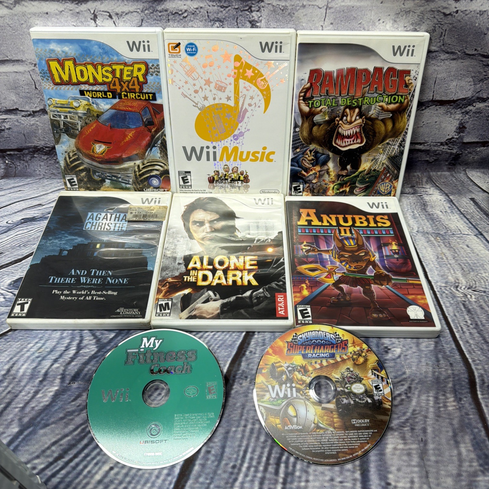 Nintendo Wii Console Bundle White With Games Rvl 001 Tested Fully Working