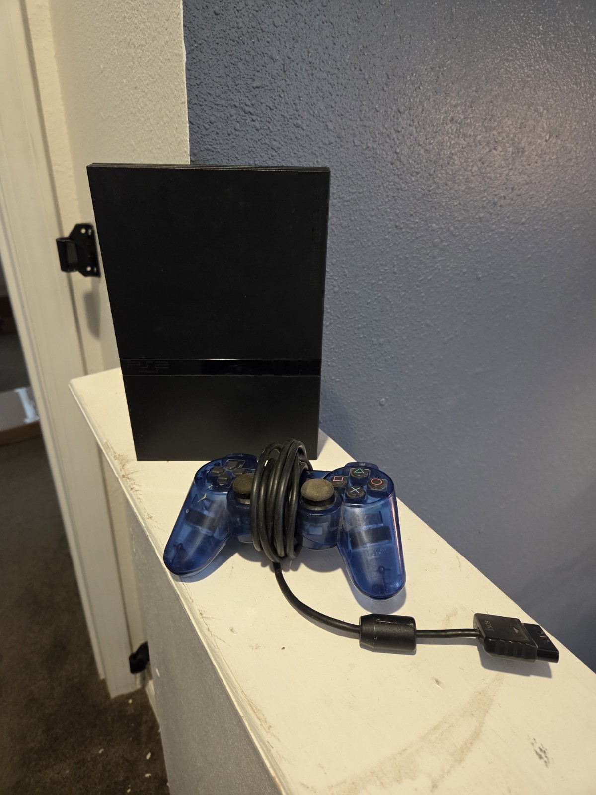 Black Sony PlayStation 2 PS2 Slim Console w/ Controller Bundle Tested