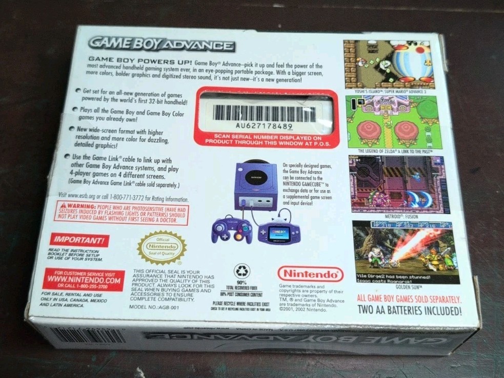 Nintendo Game Boy Advance GBA Console White System CIB, *BEAUTIFUL HIGH GRADE*🔥