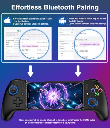 LIFUFUTEE Mobile Gaming Controller for iPhone/Android, Wireless Phone