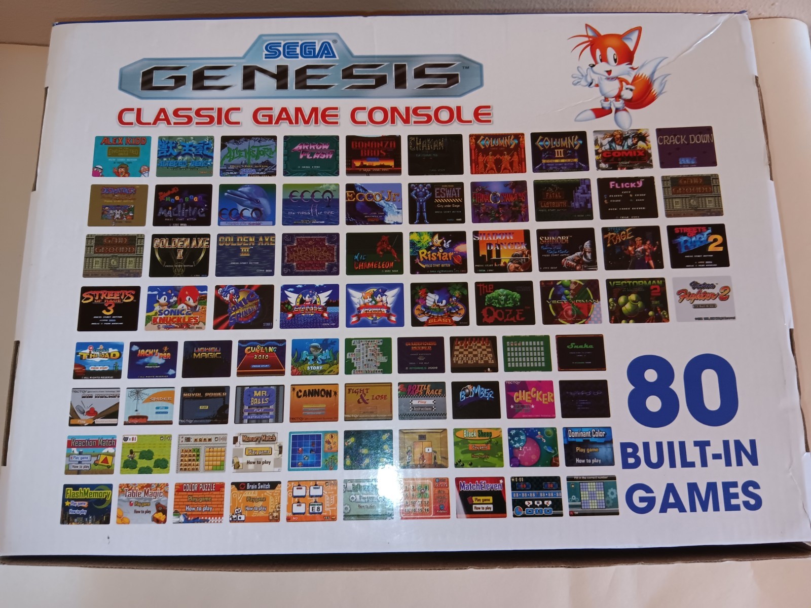 AtGames Sega Genesis Classic Game Console 80 Built-In Games NEW OPEN BOX No Book
