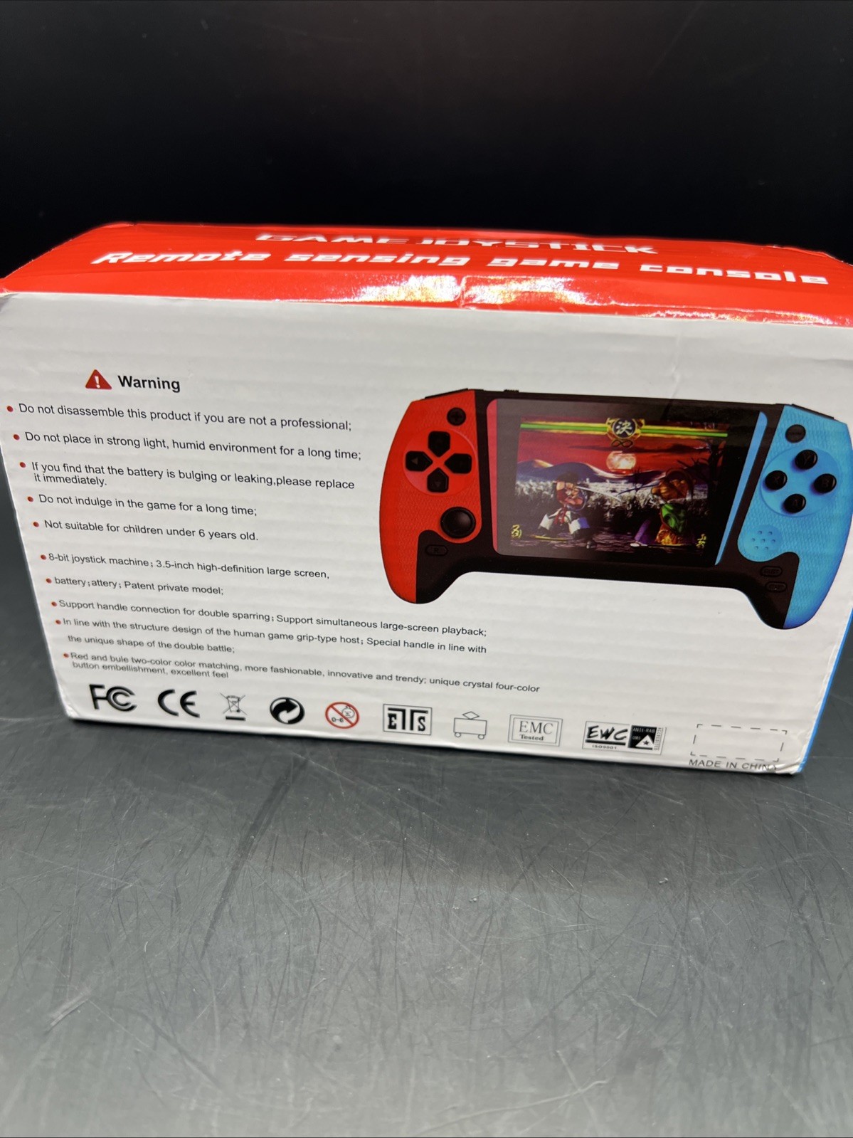 Q21 Handheld Game Console 3.5″ HD Screen, White Black