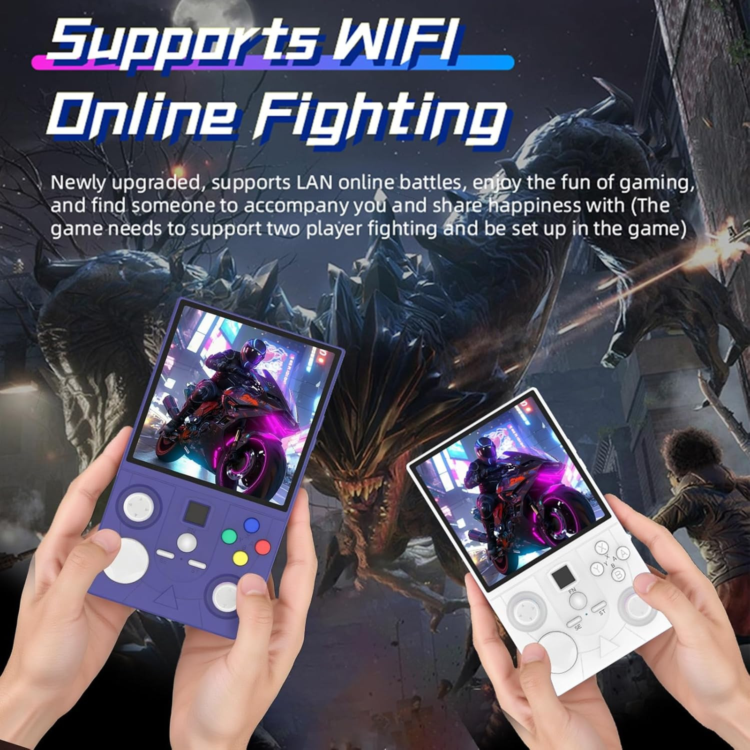 DC40V Retro Handheld Game Console, 4″ IPS Screen, 64GB, 4000mAh Battery