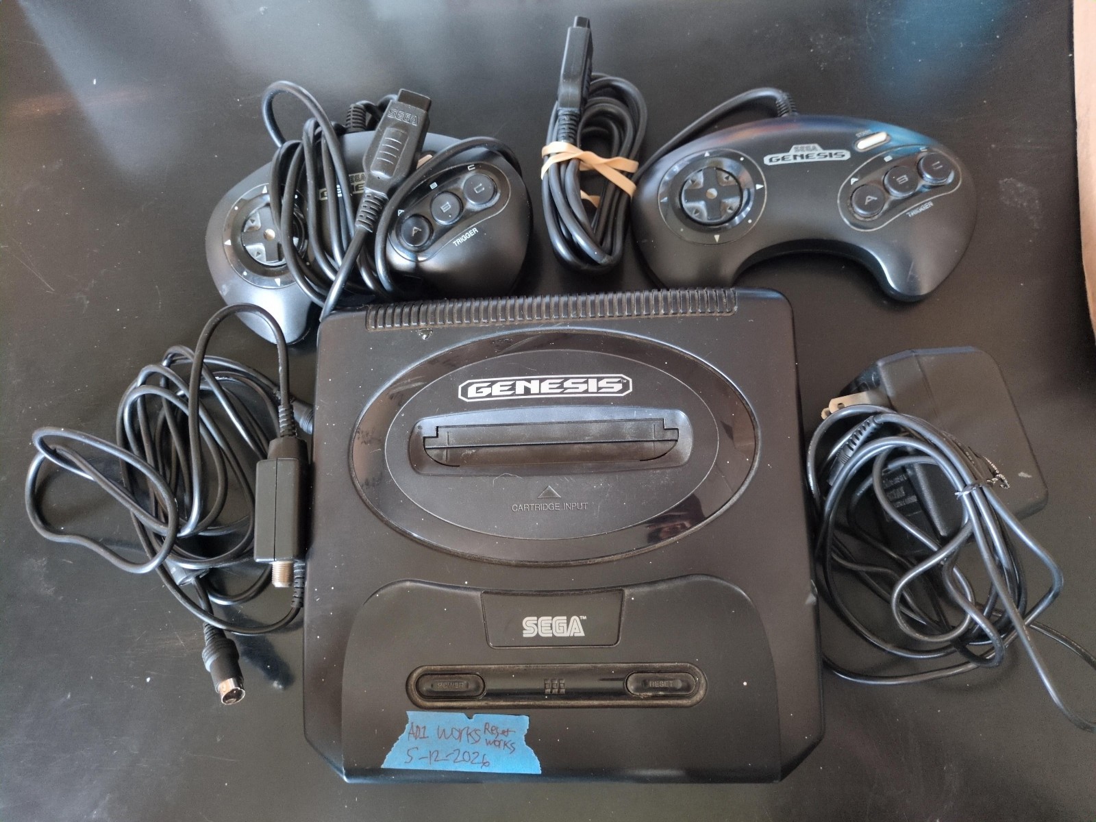 Sega Genesis Model 2 Console – 2 Controllers – OEM Cords – Tested for one hour!!
